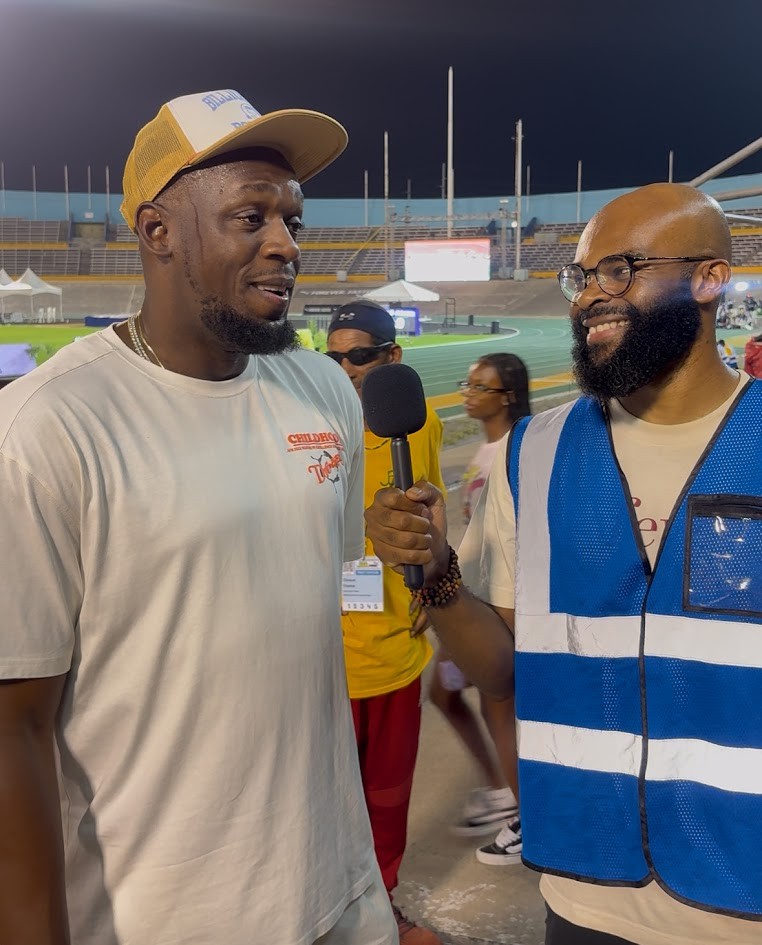 Usain Bolt at the 2025 Jamaican National Championships